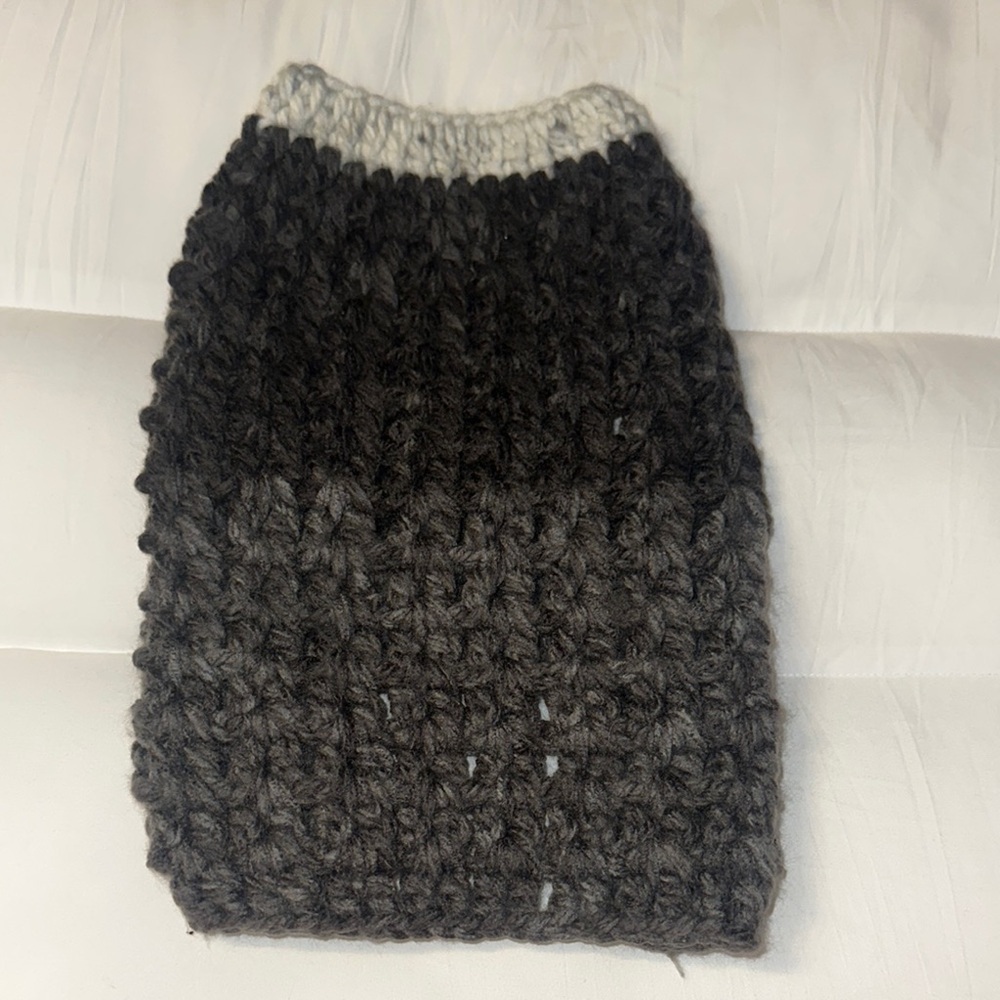 Chunky crochet Ombre dog sweater